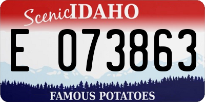 ID license plate E073863