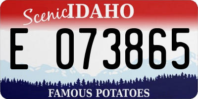 ID license plate E073865