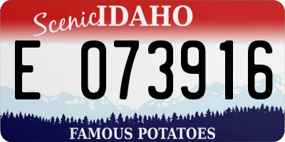 ID license plate E073916