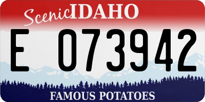 ID license plate E073942