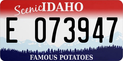 ID license plate E073947
