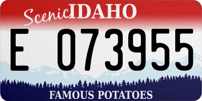 ID license plate E073955