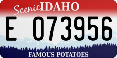 ID license plate E073956