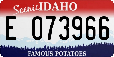 ID license plate E073966