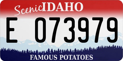 ID license plate E073979