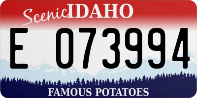 ID license plate E073994
