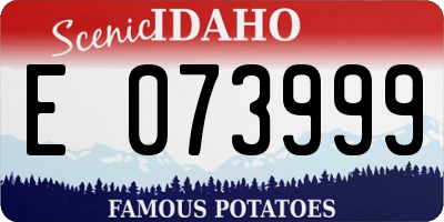 ID license plate E073999