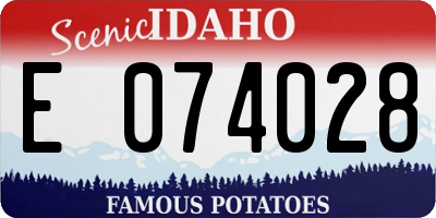 ID license plate E074028