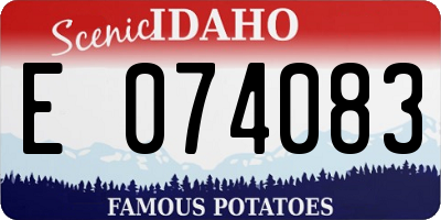 ID license plate E074083