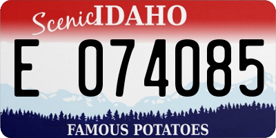 ID license plate E074085