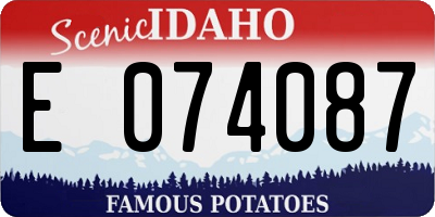 ID license plate E074087