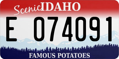ID license plate E074091