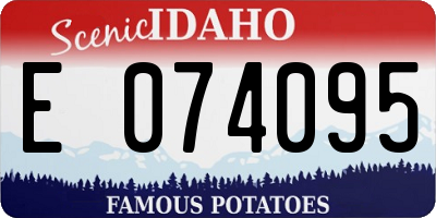 ID license plate E074095