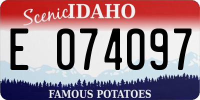 ID license plate E074097