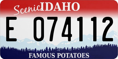 ID license plate E074112
