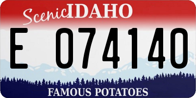 ID license plate E074140