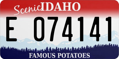 ID license plate E074141