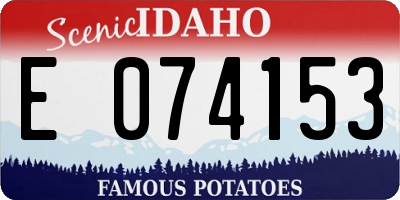 ID license plate E074153