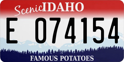ID license plate E074154
