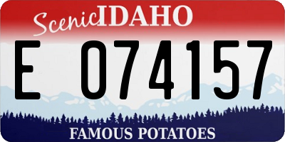 ID license plate E074157