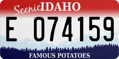 ID license plate E074159