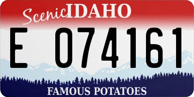 ID license plate E074161
