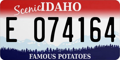 ID license plate E074164