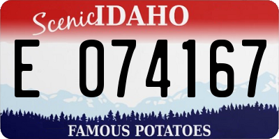 ID license plate E074167