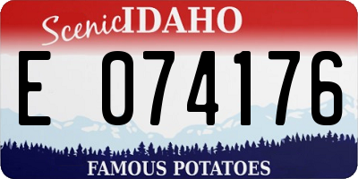 ID license plate E074176