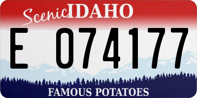 ID license plate E074177