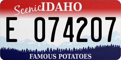 ID license plate E074207