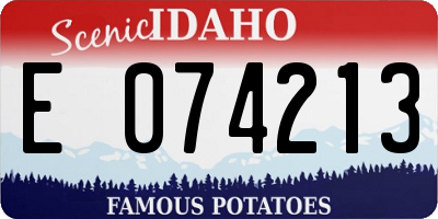 ID license plate E074213