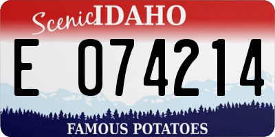 ID license plate E074214