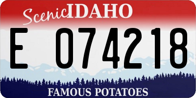ID license plate E074218
