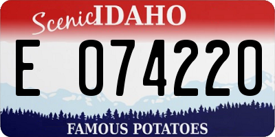 ID license plate E074220
