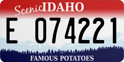 ID license plate E074221