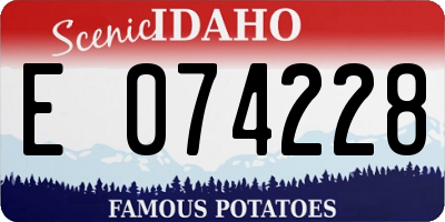 ID license plate E074228