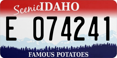 ID license plate E074241