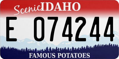 ID license plate E074244
