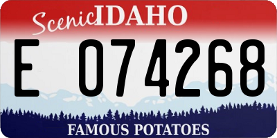 ID license plate E074268