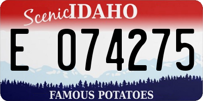 ID license plate E074275