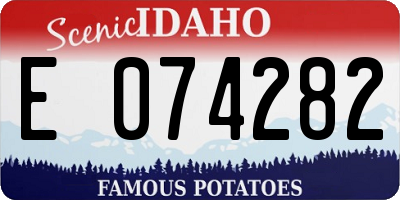 ID license plate E074282