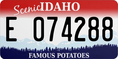 ID license plate E074288