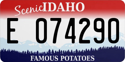 ID license plate E074290
