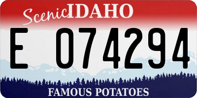 ID license plate E074294