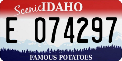 ID license plate E074297