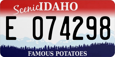 ID license plate E074298