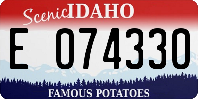 ID license plate E074330