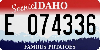 ID license plate E074336