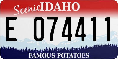 ID license plate E074411